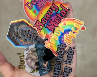 Heavy metal, death metal vinyl sticker