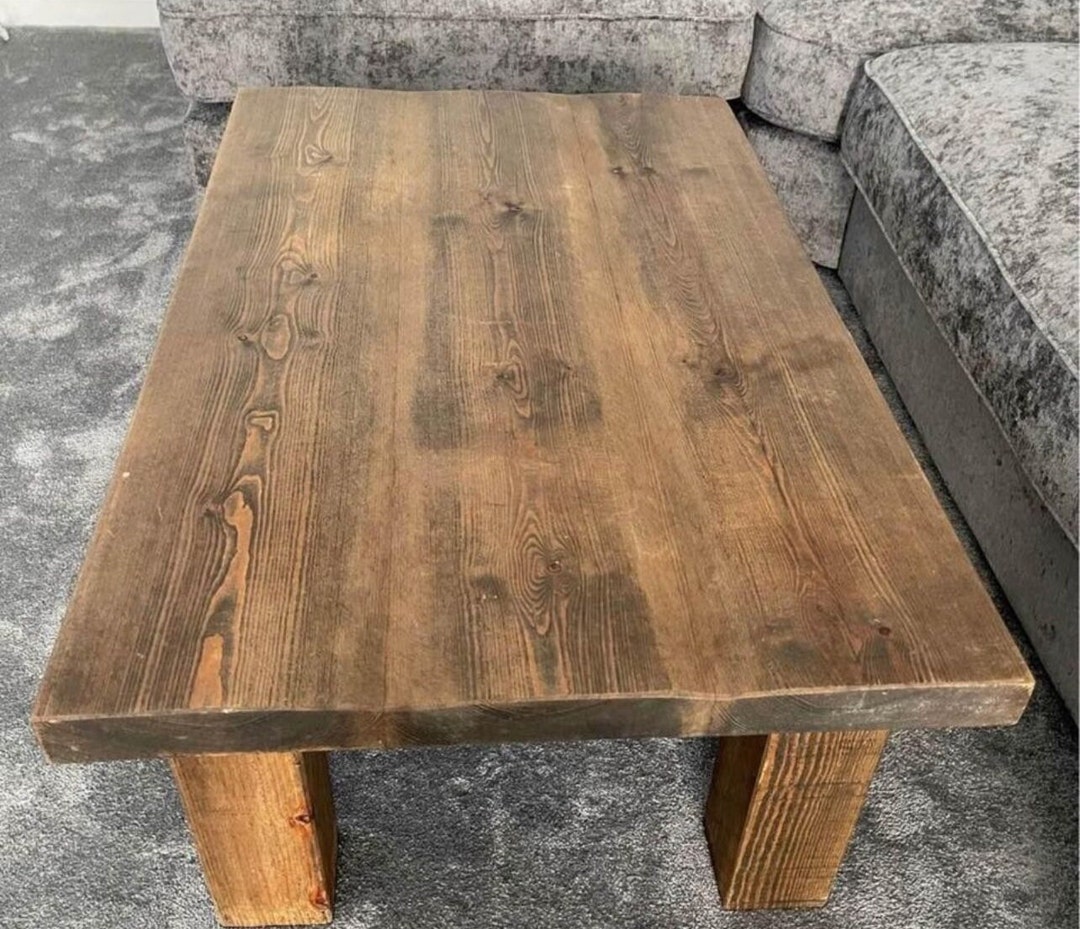 Natural Wooden Living Room Table - Etsy