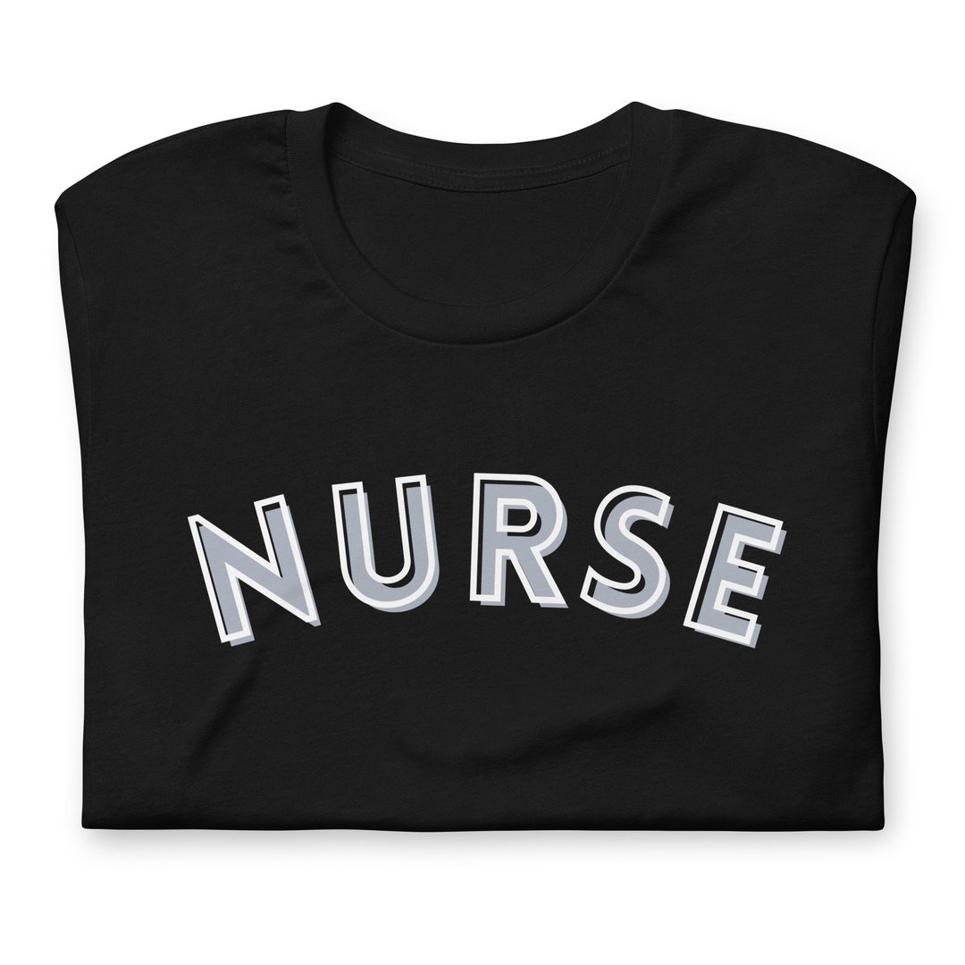 Clean and Classy Nurse Tee Shirt Blue Logo With White Etsy