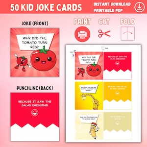 50 cartões de piadas infantis para imprimir – bilhetes engraçados para lancheira, lembrancinhas de aniversário e diversão para rir!