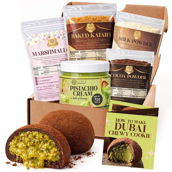 Dubai Chocolate Cookie Chewy DIY Set – Creative Dessert Kit with Marshmallow & Dubai-Style Filling