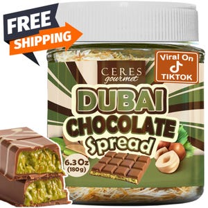 Dubai Chocolate Spread – Pistachio & Crispy Kataifi – 6.3oz, Gourmet Dessert