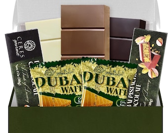 Dubai Chocolate Sampler Box, Middle Eastern Dessert Gift Set