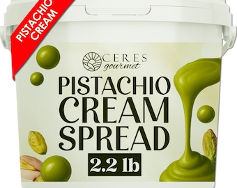Dubai Pistachio Chocolate Cream - 2.2 lb Smooth Pistachio Filling for Dubai Chocolate Bar, Desserts & Pastries, Ready-to-Use Gourmet Spread