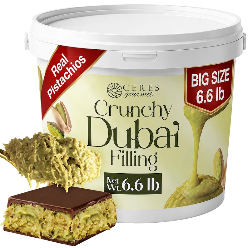 Dubai Chocolate Filling 6.6 lb – Pistachio Cream with Kataifi Bild 1