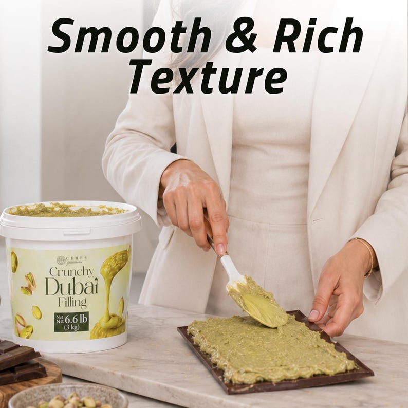 Dubai Chocolate Filling 6.6 lb – Pistachio Cream with Kataifi Bild 4