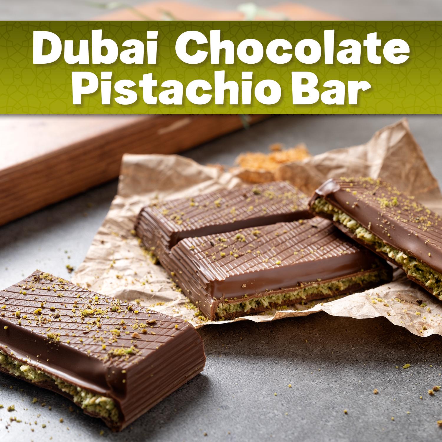 Dubai Chocolate Bar | Kunafa Pistachio Bar 7oz | Viral Dubai