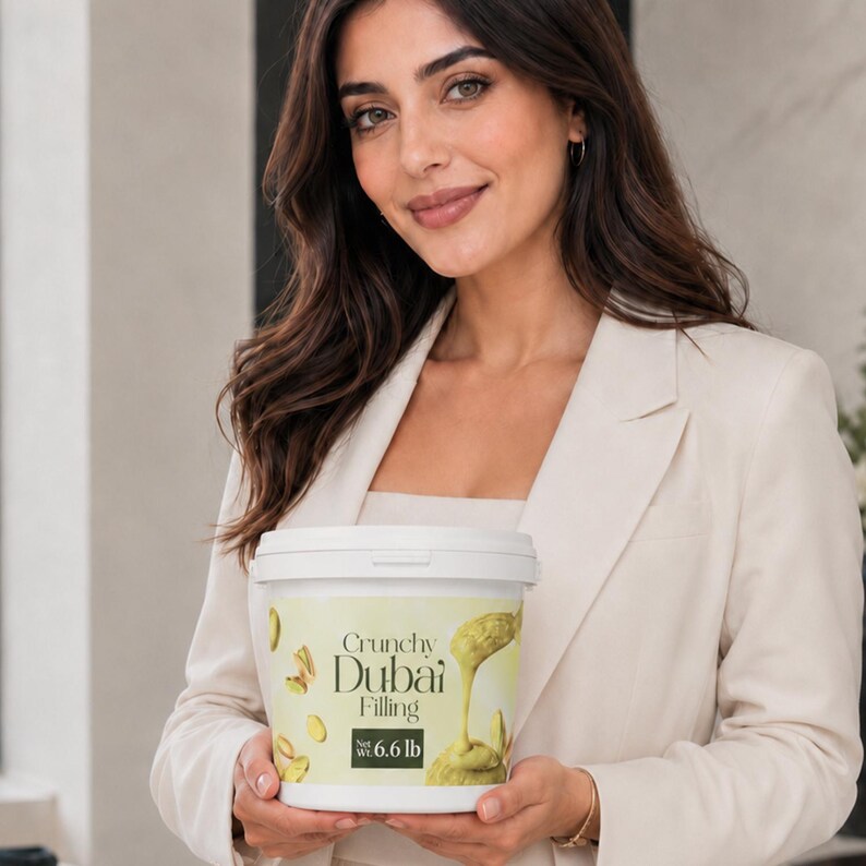 Dubai Chocolate Filling 6.6 lb – Pistachio Cream with Kataifi Bild 7