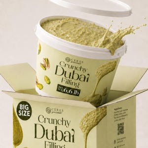Dubai Chocolate Filling 6.6 lb – Pistachio Cream with Kataifi Bild 2