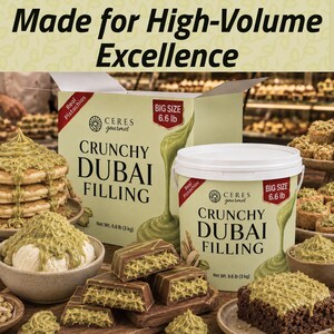 Dubai Chocolate Filling 6.6 lb – Pistachio Cream with Kataifi Bild 8