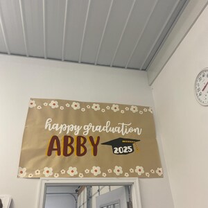 Floral Graduation Banner