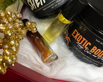 Raw Beauty Geschenkset, 2 Körperbutter und 2 Duftöle