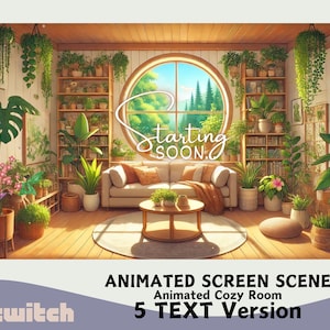 Starting Soon Animated Screen, Vtuber Animated Background, Twitch Overlay, Streaming Screen, Cute Pastel Animation, Digital Download, twitch