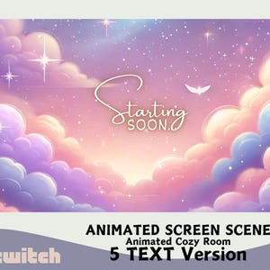 Animated starting soon stream screen Gaming Twitch Scene, Stream Starting Soon, Be Right Back, Animated Twitch Screen, currently offline