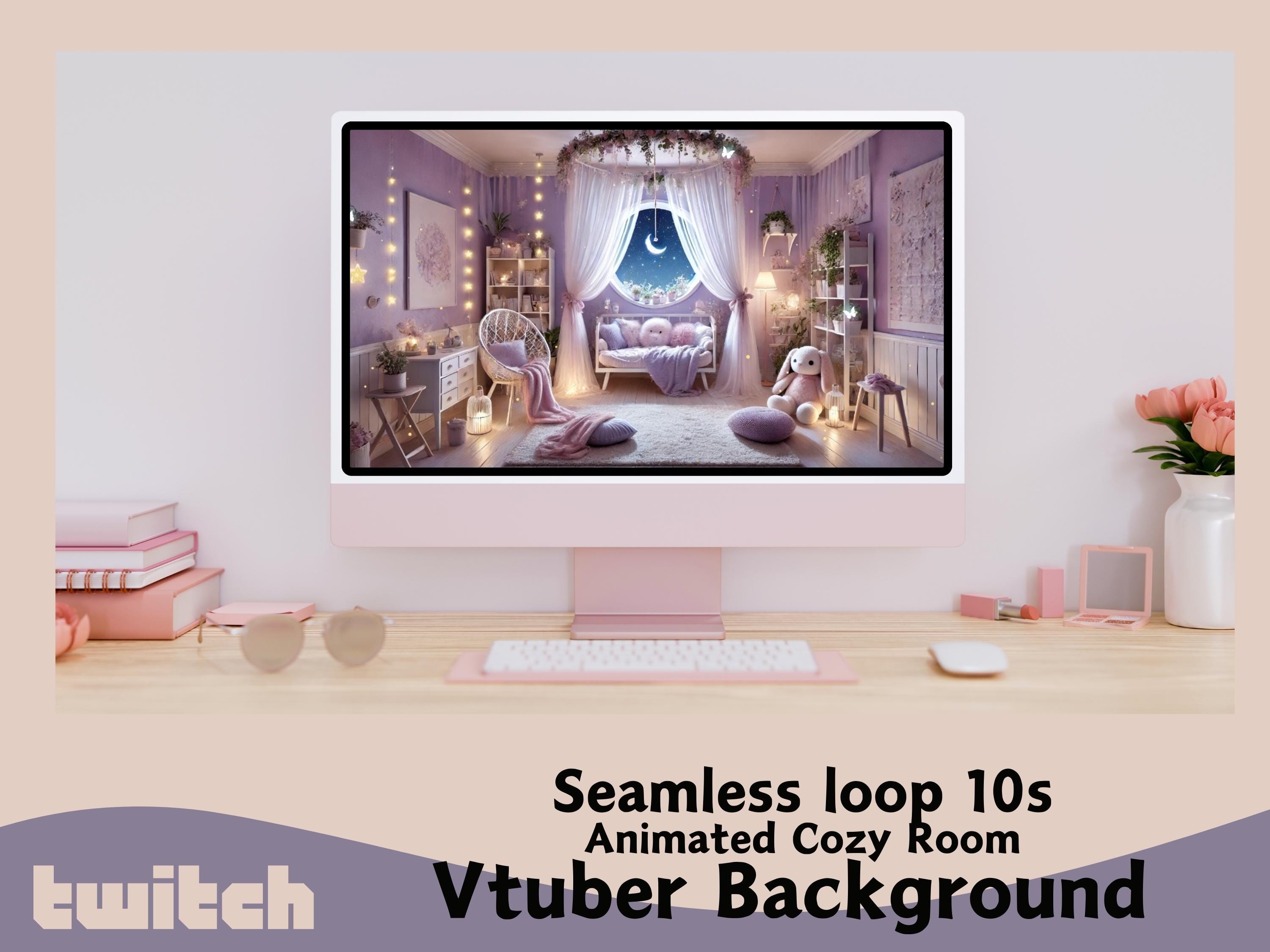 Cozy Animated Vtuber Background | Seamless 10s Loop | Twitch, OBS ...