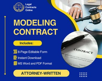 Professional Modeling Contract Template: Attorney-Drafted Legal Agreement (Digital Download)