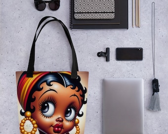 Boop Tote bag - original Boop, Black Betty Boop, gifts for her, Afrocentric