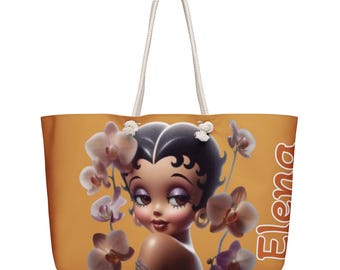 Personalized Elegant Betty Boop Oversized weekender bag, Mothers Day Gift