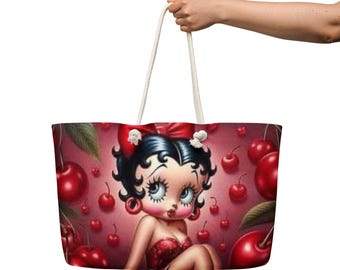 Betty Boop Cherry Oversized weekender bag