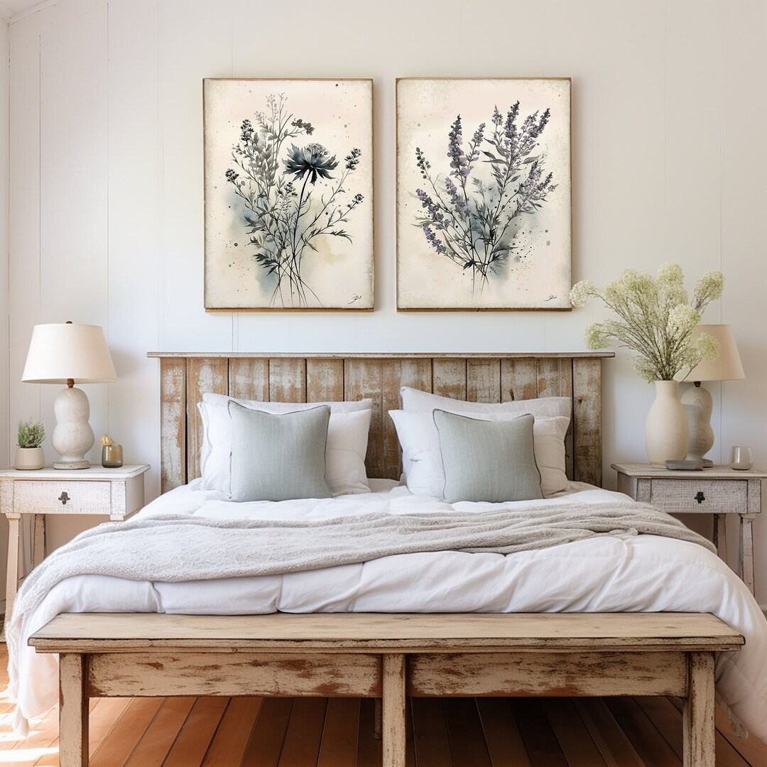 Printable Wildflower Floral Watercolor Wall Art - Set of Two | Modern ...