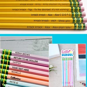 Custom Personalized Pencils with Name or Uplifting Phrases - Engraved Ticonderoga Pencils - Back to School Gift - Custom Name Pencils Set