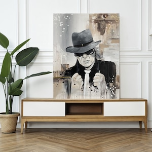 Acryl-Gemälde Bild Udo Lindenberg abstrakt modern Kunstdruck Poster