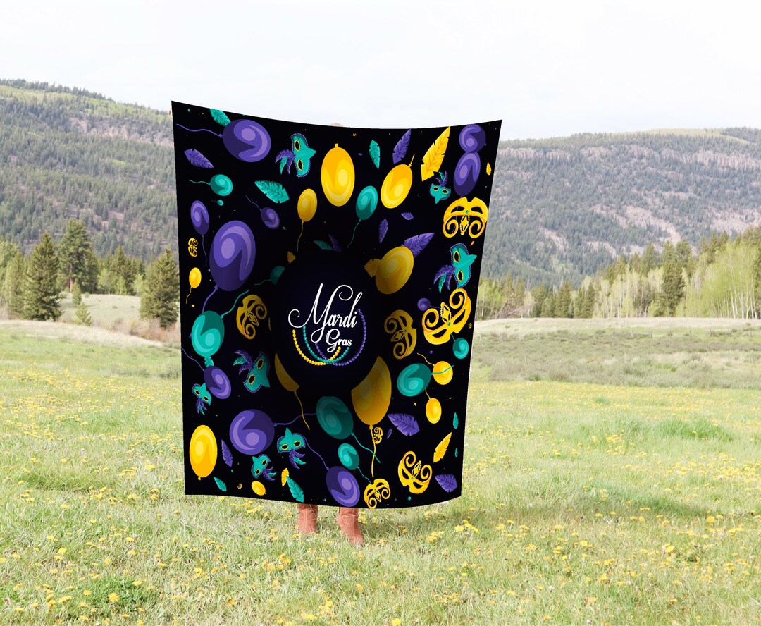 mardi gras blanket
