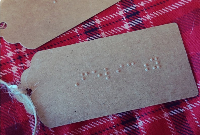 Braille Gift Tags Etsy