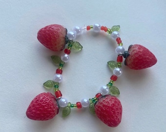 Strawberry bracelet :)