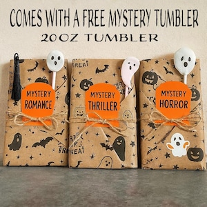 blind book dates boxes- Halloween Mystery Blind Date with a Book – Spooky & Cozy Bookish Gift – Surprise Romance, Fantasy, Thriller,