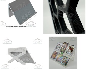 Large Card Stand - Full Set Bundle - Honeycomb Link Connector sold separately - Digital STL File