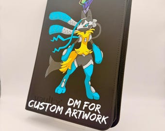 Lucario | Custom Hand Painted | 9 Pocket Card Binder | Pokémon Binder | VaultX | Aura Seeker