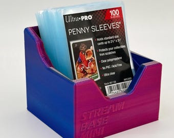 Stream Base Mini- TCG Desk Organizer – Penny Sleeve Holder for Card Sorting and Display