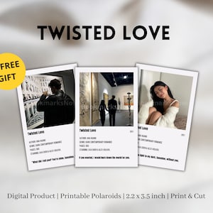 14 Aesthetic Printable Book Polaroids 'Twisted Love' By Ana Huang | Print & Cut | PDF | PNG | Booktok | Quotes | + FREE Gift