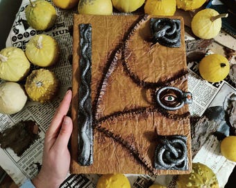 Realistic Witch Spell Book Prop | Handmade Magic Grimoire | Hocus-Inspired Movie Replica | Halloween Decor |Hocus Pocus sisters Sanderson
