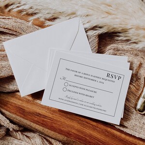 Wedding RSVP Card, Invite Acceptance Card, Invitation Reply, RSVP Card with Wedding Website, Editable RSVP Card Template, Printable- SS001