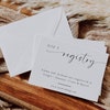 A Note on Gifts Wedding Invitation Enclosure Card Template, Honeymoon ...