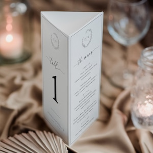 Trifold Wedding Menu, Menu Cards Classic Monogram, Reception Menu With QR code, Share The Love, Editable Template, Instant Download- SS007