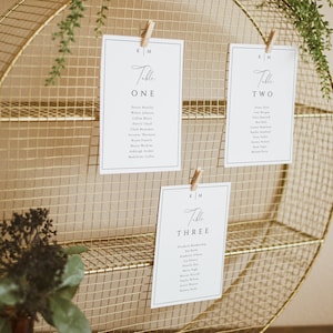 Table Seating Chart 5x7, Seating Chart Card For Mirror, Wedding Seating Plan Sign 4x6, Seating Arrangement Template, Instant Download- SS003