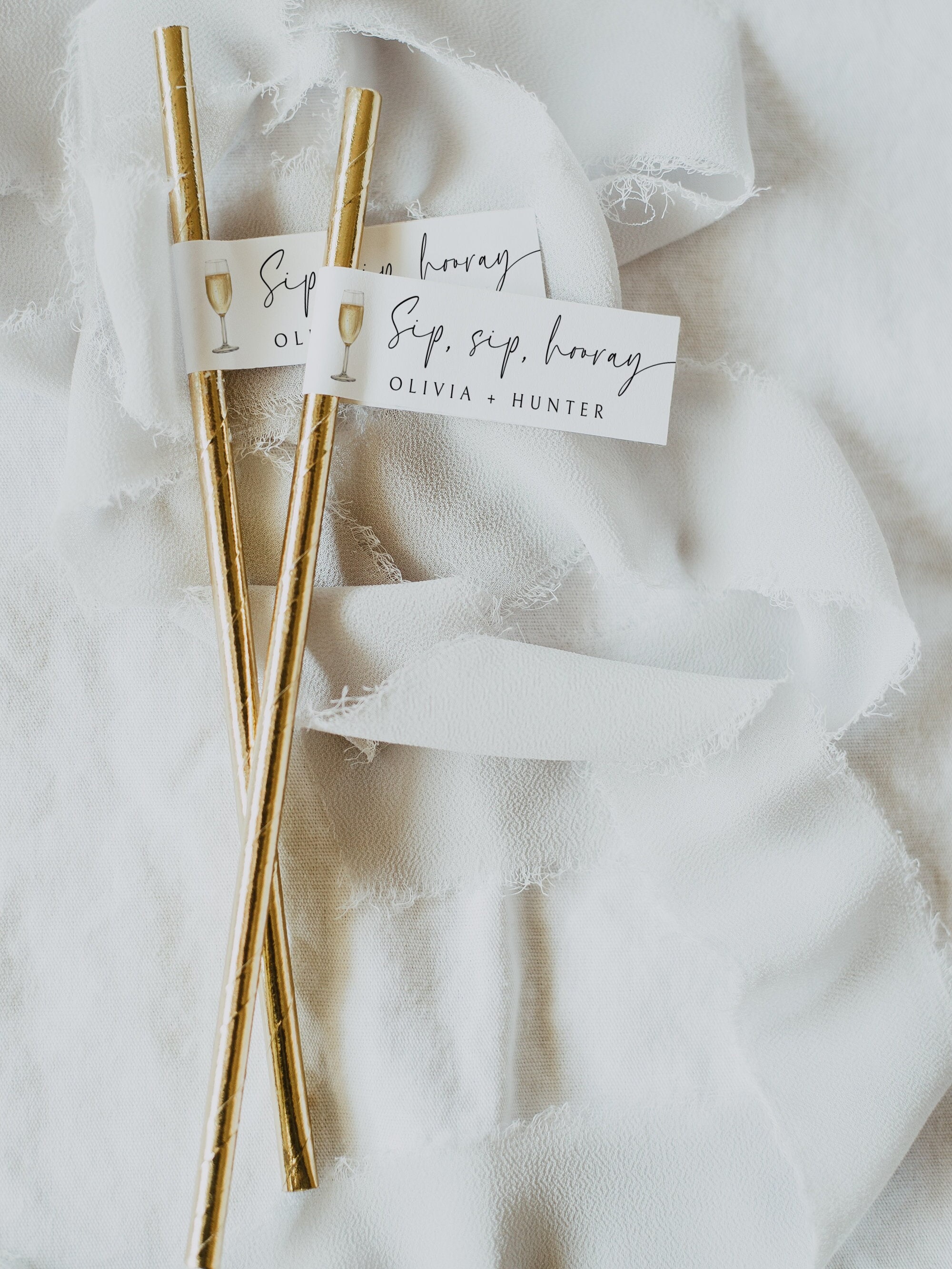 Straw Tag Template, Mini Straw Tag Flag, Modern Wedding Bar Signs ...