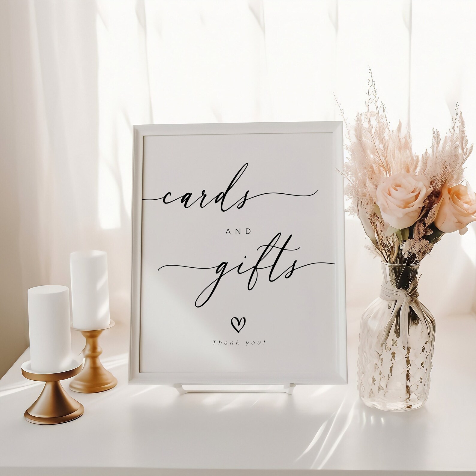 Cards and Gifts Sign, Gift Table Sign, Modern Wedding Sign, Boho Cards ...