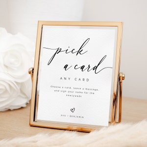 Guestbook Sign For Playing Cards, Custom Playing Cards Wedding Guest Book Sign, Modern Minimalist Template, Editable Instant Download- SS002