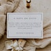 A Note on Gifts Wedding Invitation Enclosure Card Template, Honeymoon ...