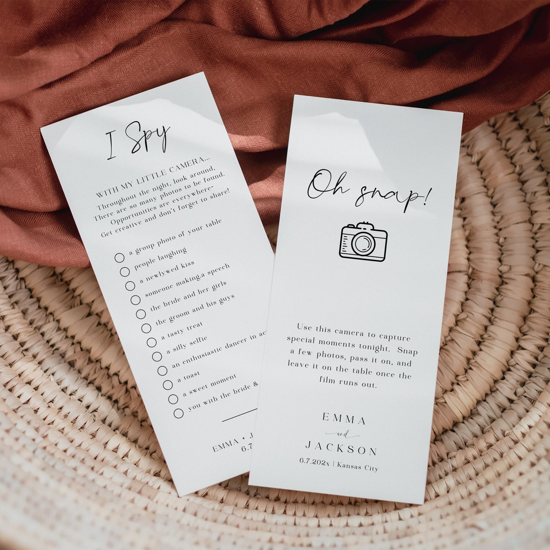 Disposable Camera Wedding Sign, Guest Photo Sharing Sign Template ...