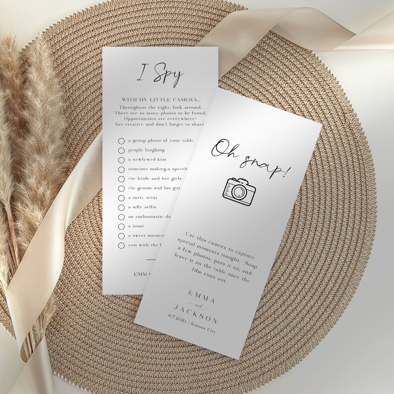 Disposable Camera Wedding Sign, Guest Photo Sharing Sign Template ...