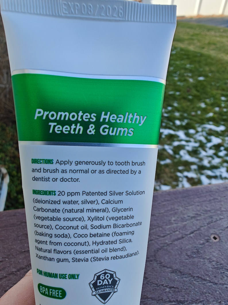 Silver Toothpaste, Natural Toothpaste, Fluoridefree, Sugar Free