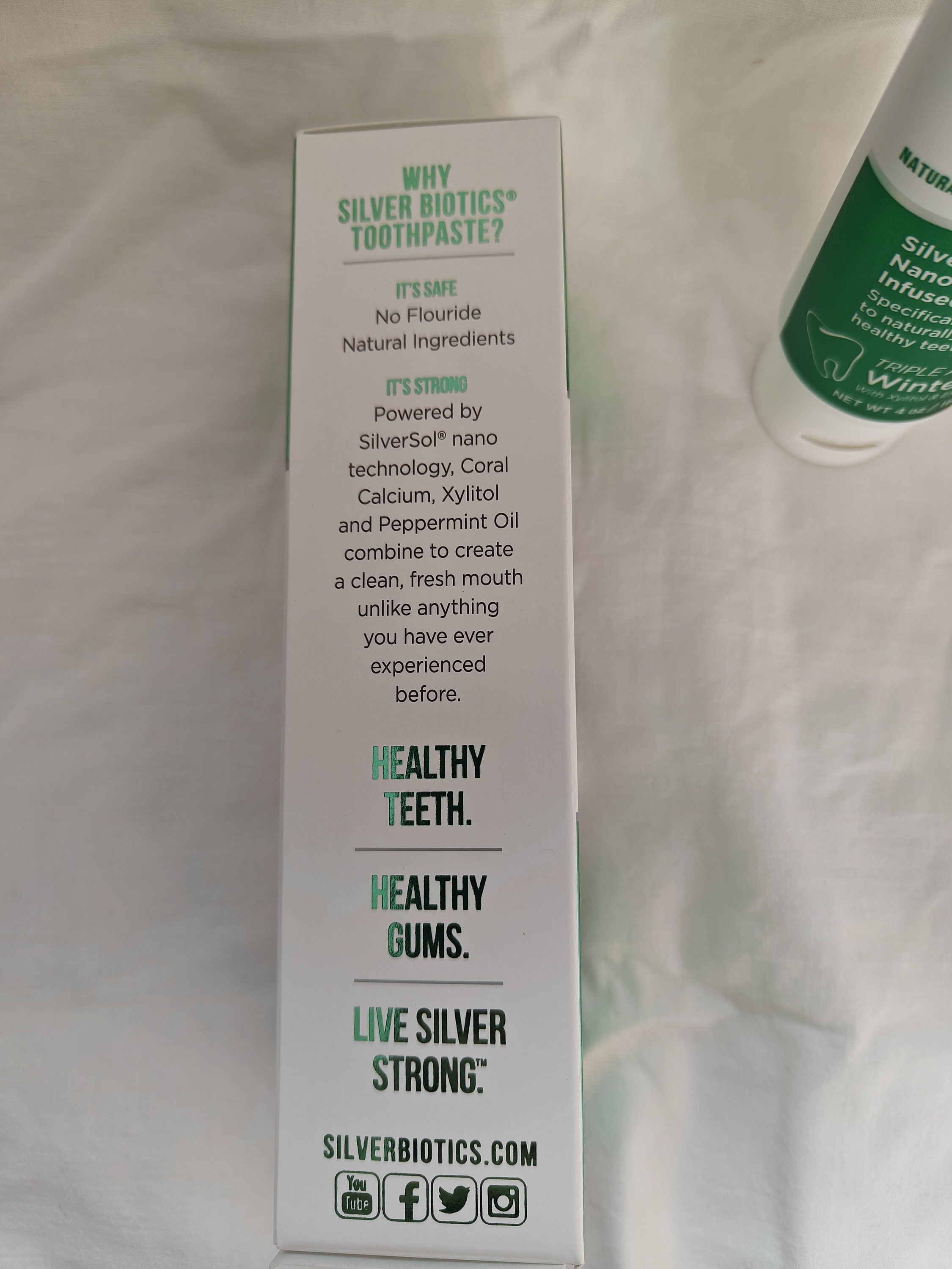 Silver Toothpaste, Natural Toothpaste, Fluoridefree, Sugar Free