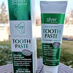 Silber Zahnpasta, Natürliche Zahnpasta, Fluoridfrei, Zuckerfrei, Natron, Zahnfleischempfindlichkeit, Nanosilber