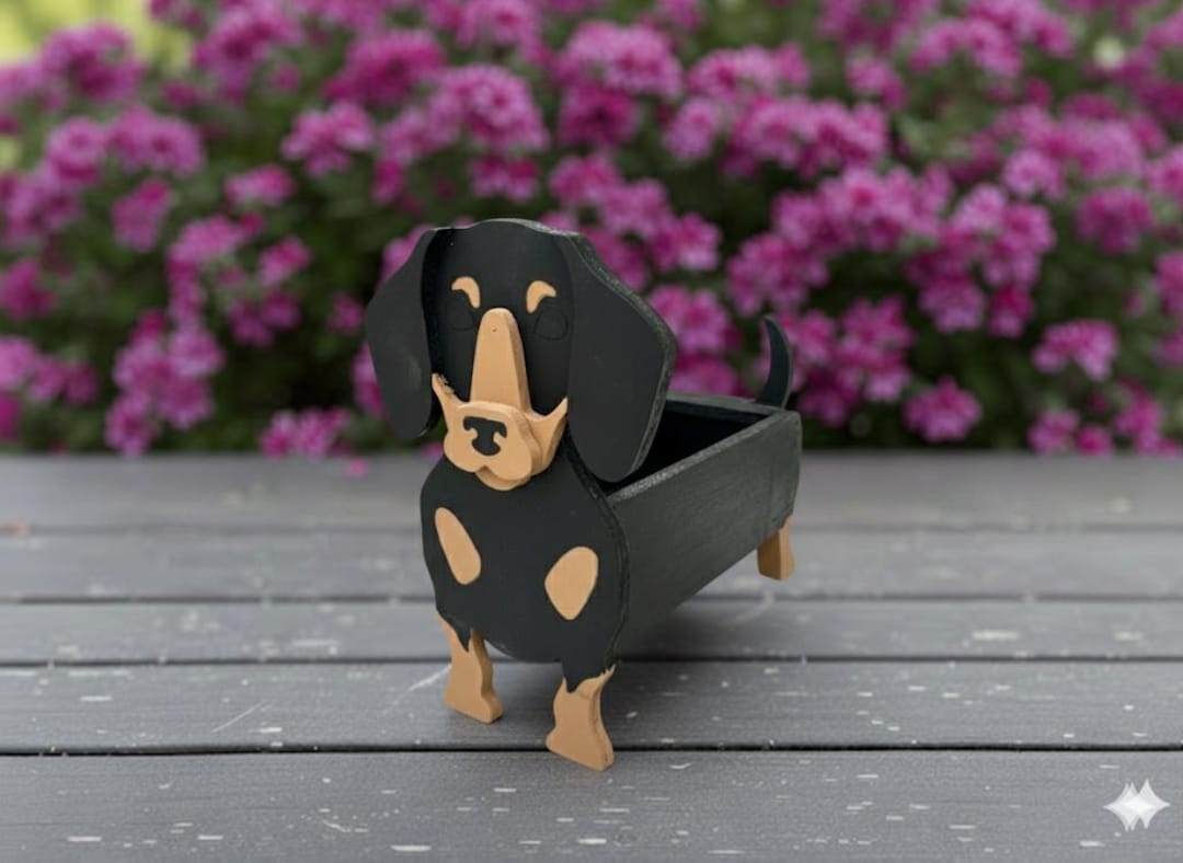 Custom Dachshund Planter  Handmade Wooden Pet Memorial, Garden Dcor, Gift  for Animal Lovers, Indoor/outdoor Flowerpot - Etsy