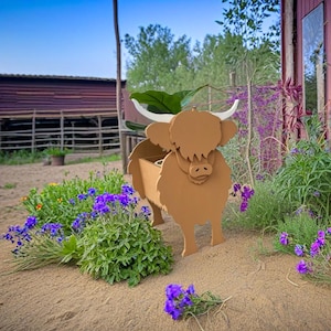 Handgemaakte plantenbak voor Schotse hooglanders